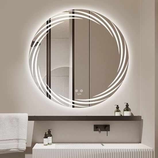 hdglass 24*24 INCH MIRROR Modern Minimalist Apartment with Elegant Interiors Bathroom Mirror-picture-12