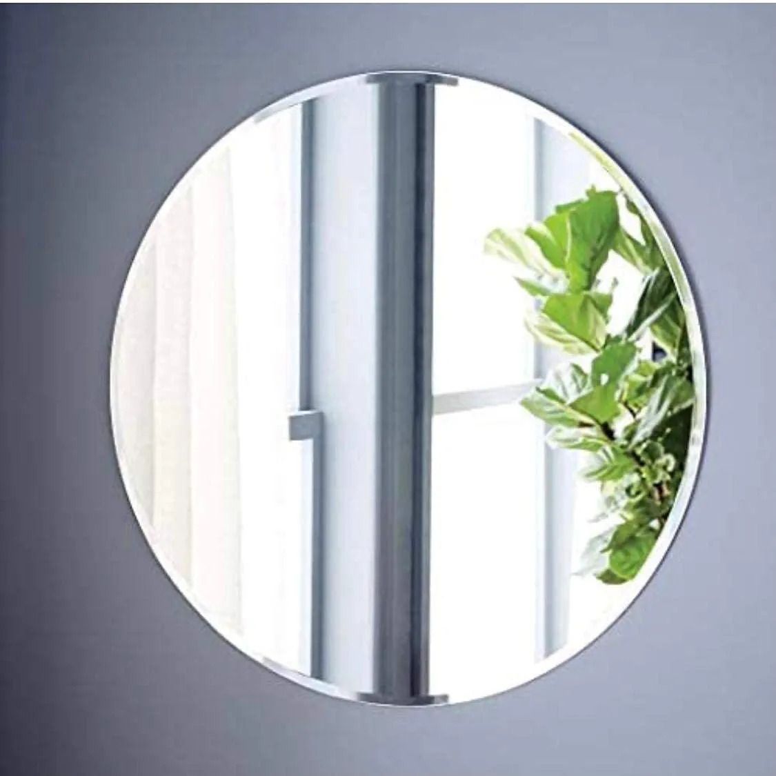 khushi decors Round Wall Mirror Glass for Living, Bedroom,Kitchen & Bathroom (Size:15X15 INCH) Bathroom Mirror-picture-35