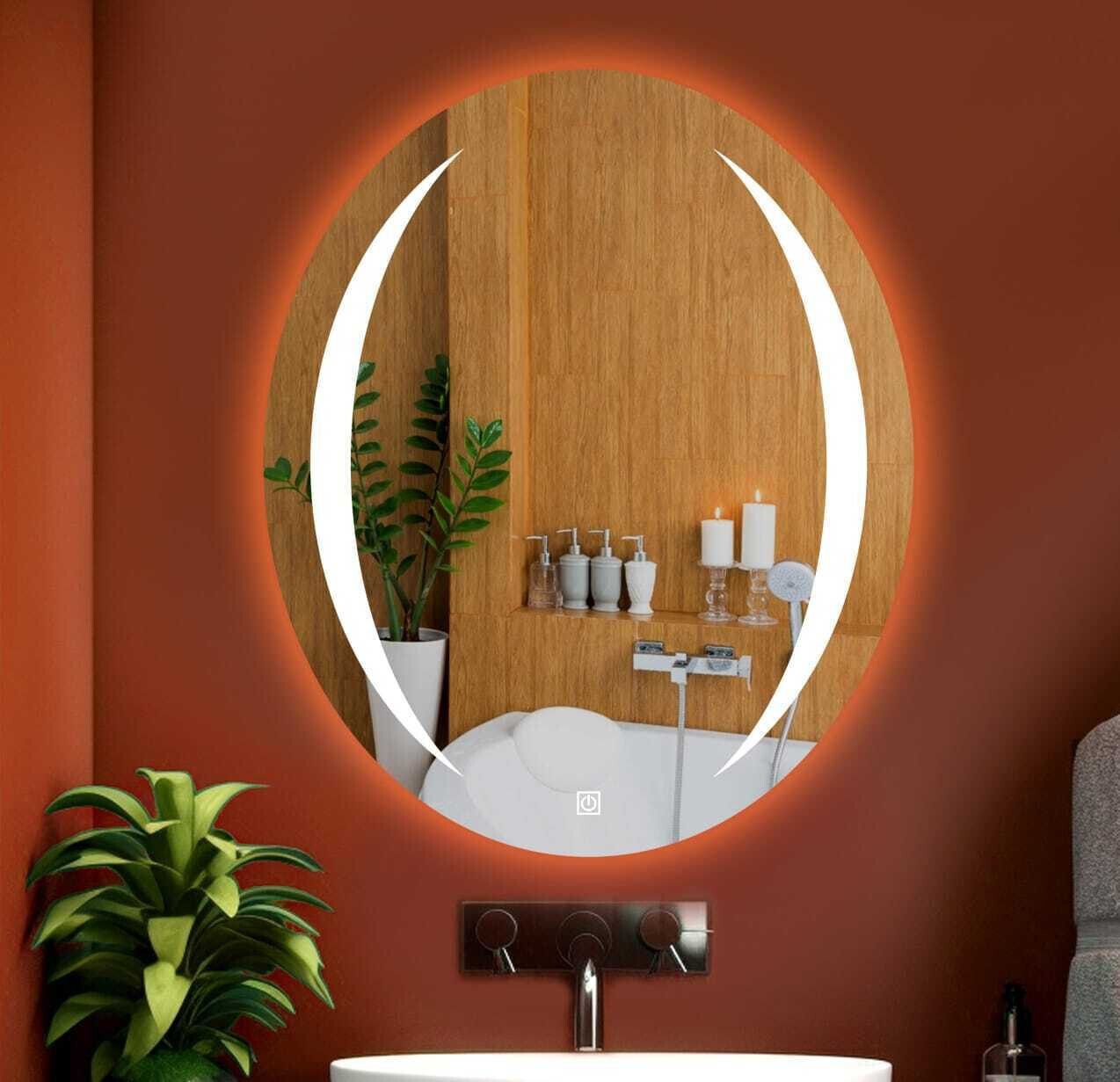 Decorative LED Wall Mirror With Touch Sensor for Bathroom Living Rooms Corridor Bathroom Mirror-image-44