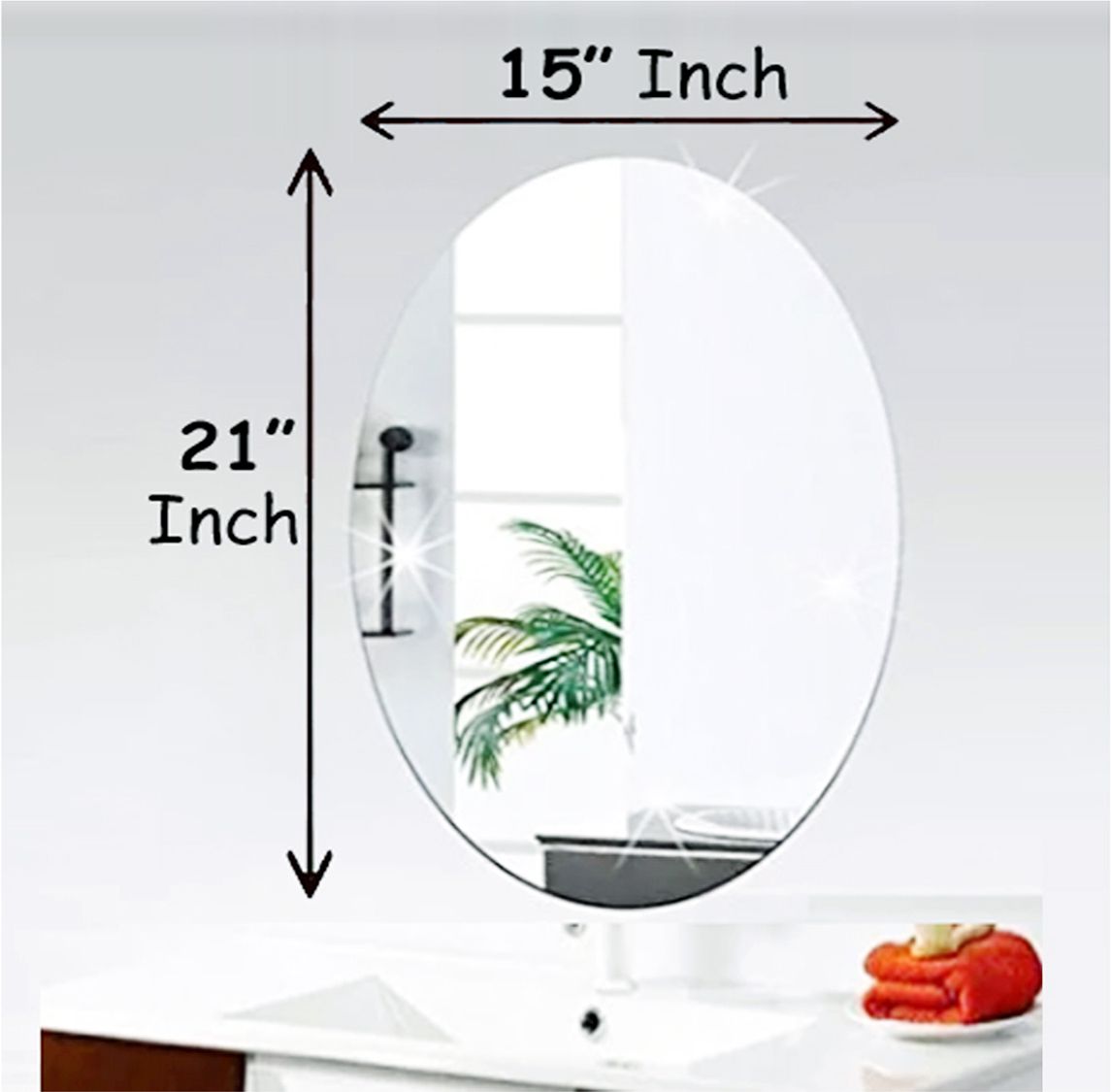15'' ? 21'' Inch Shape,3.5mm thick Decorative Mirror