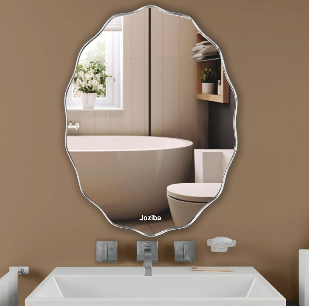 _Zigzag Plain Glass Frameless Decorative Mirror Bathroom Mirror-image-21