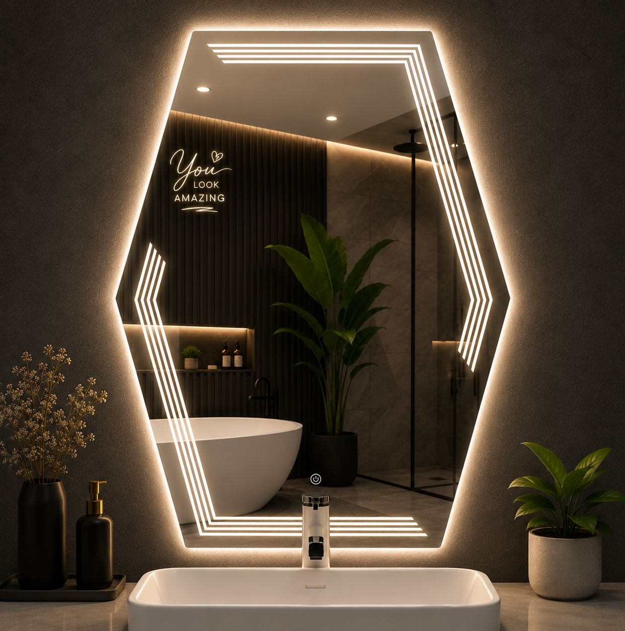 mofaro MOF ANAX HEXAGONAL 24*24 INCHES 2026 Bathroom Mirror-picture-42
