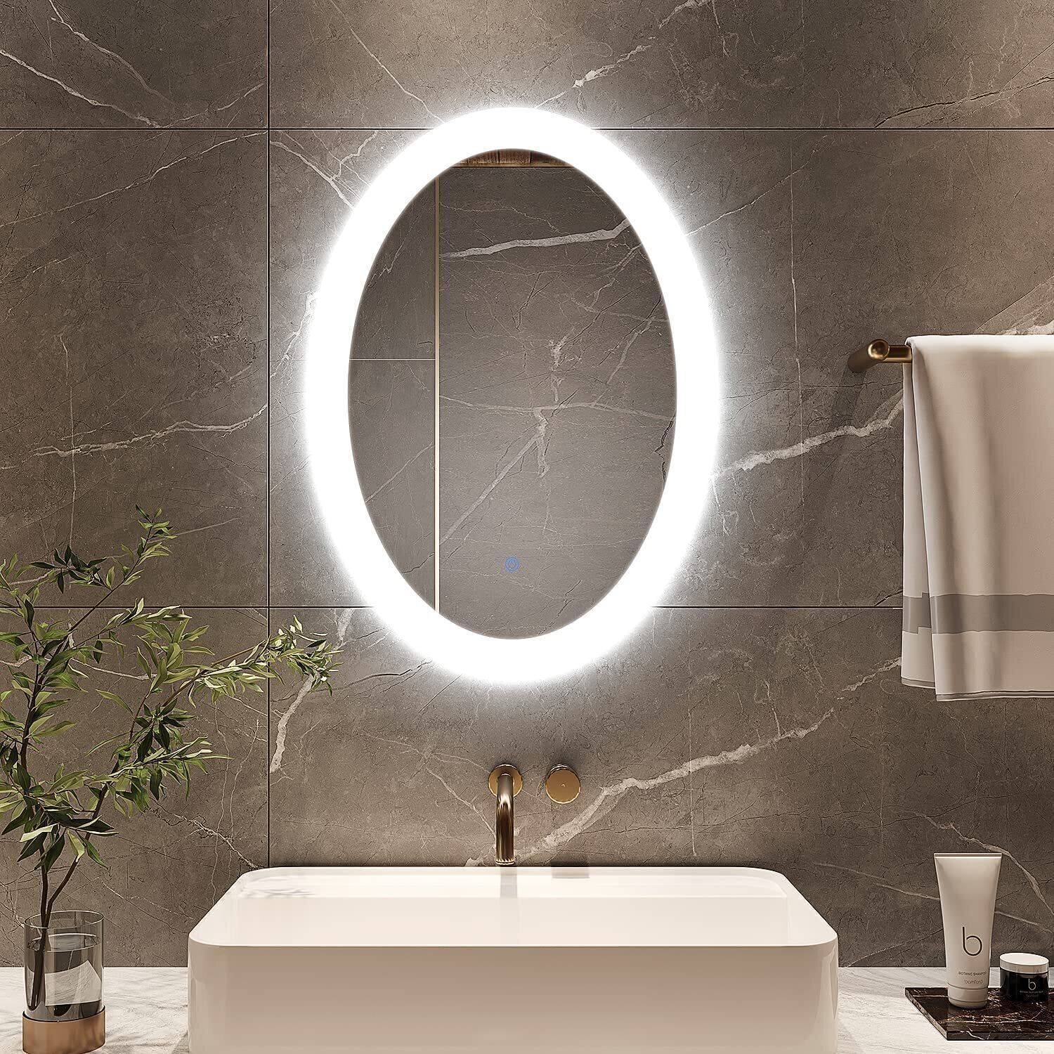 khushi decors Led Mirror with Light Bathroom Wall Decor Makeup Room 12x18 Inch LT1 Bathroom Mirror-picture-26