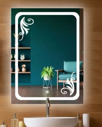 pincode RECTANGULAR SHAPE LED MIRROR 3 COLOR LIGHT WITH TOUCH SENSOR L0_new Bathroom Mirror-picture-48