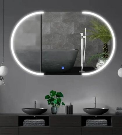 pincode OVAL LED MIRROR 3 COLOR LIGHT WITH TOUCH SENSOR KH_new Bathroom Mirror-picture-27