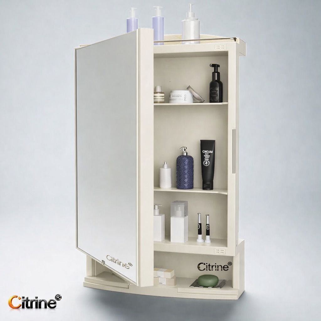 citrine trong and Heavy Rich Look Storage Cabinet Bathroom Mirror-picture-48