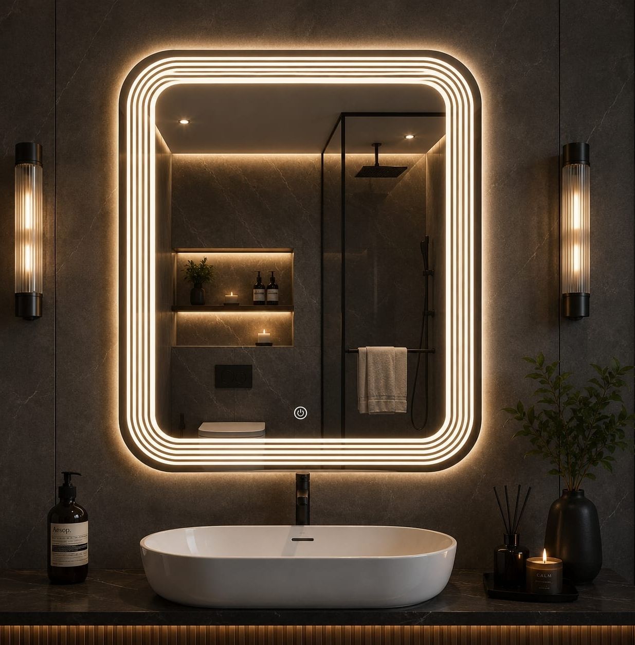mofaro MOF-LINEA-SQUARE 18IN/2026 Bathroom Mirror-picture-42