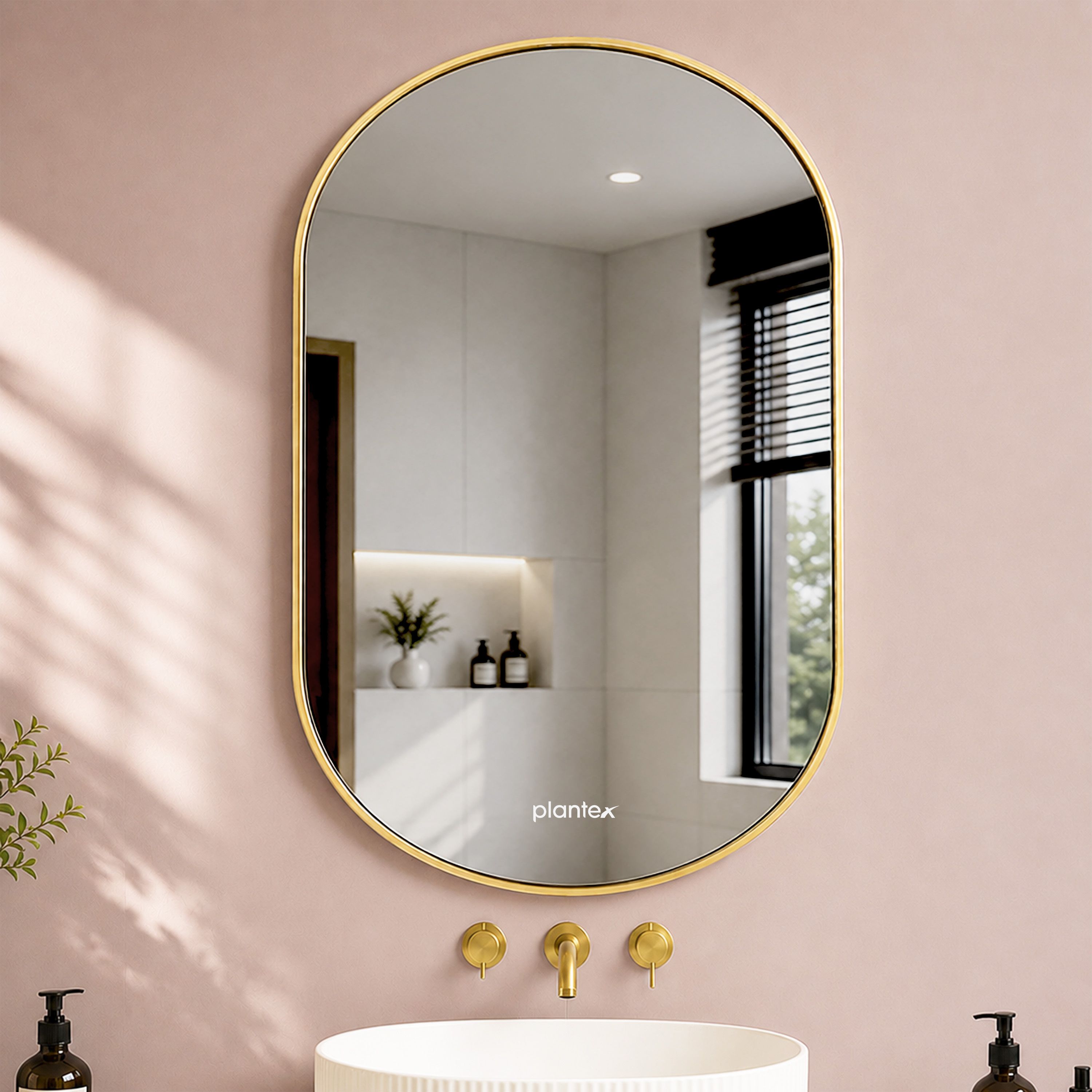 plantex Wall Mount Capsule Mirror for Bedroom/Mirror for Bathroom/Dressing Room Bathroom Mirror-picture-19