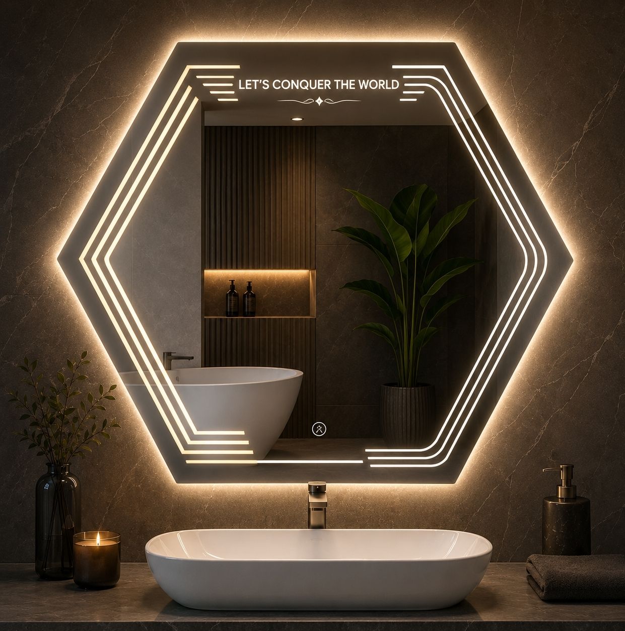 MOF ZONEX HEXA 24*24 INCHES 2026 Bathroom Mirror-image-5