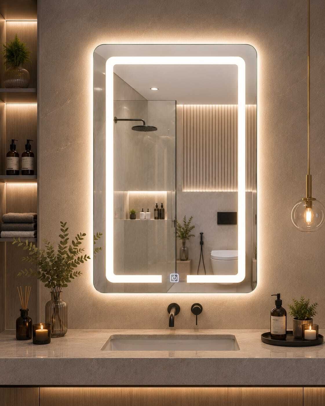 mora trendz MBD Rectangle Bathroom Mirror-picture-29