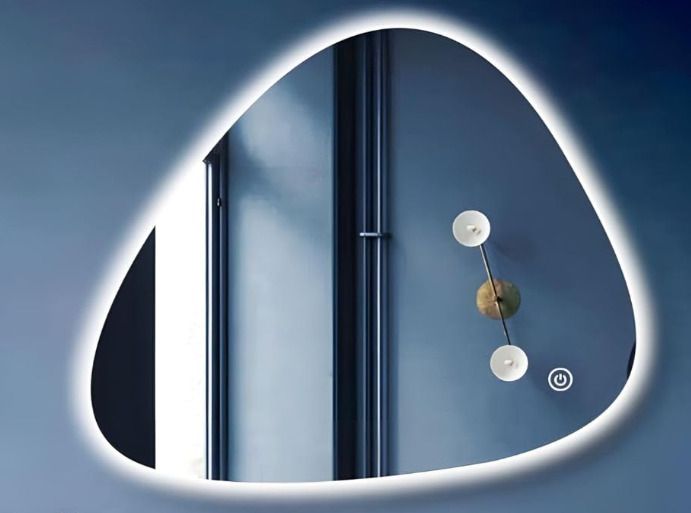 pinicode IRREGULAR MIRROR WITH THREE COLOR LED LIGHTS AND TOUCH SENSORS 24"X18" FB3 Bathroom Mirror-picture-2