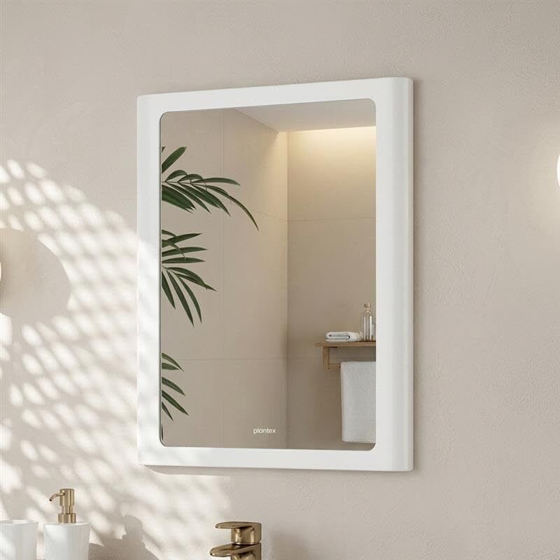 plantex Mirror with Frame/Looking Glass with ABS Frame/Mirror for Home/Bathroom-18x14 In Bathroom Mirror-picture-17