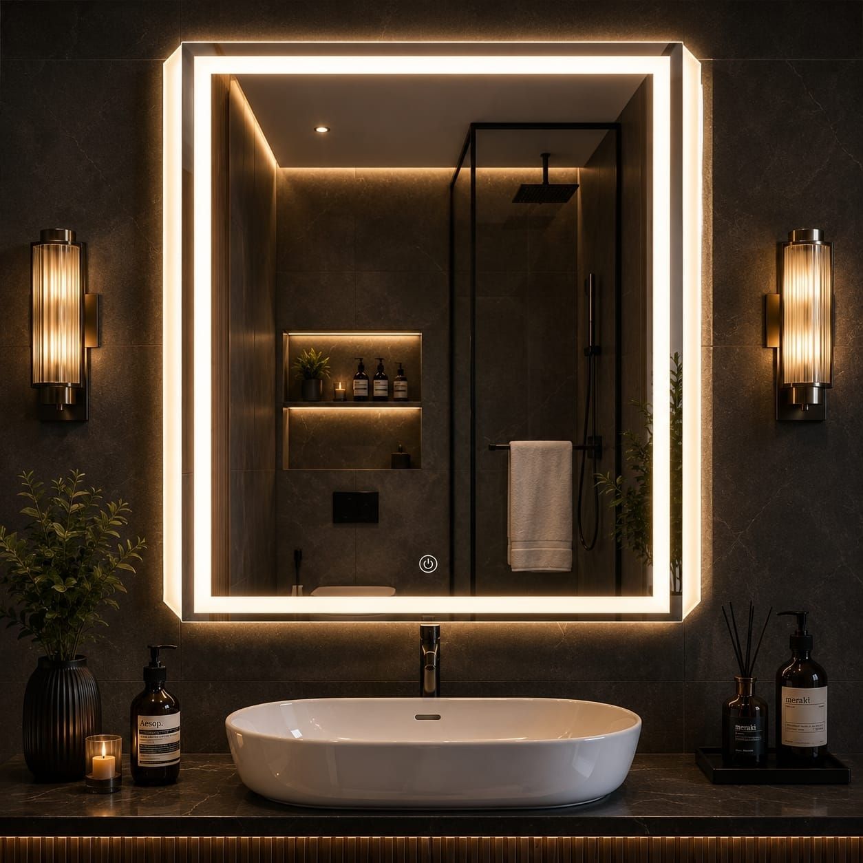 mofaro MoF LUXE SQUARE 18IN/2026 Bathroom Mirror-picture-36