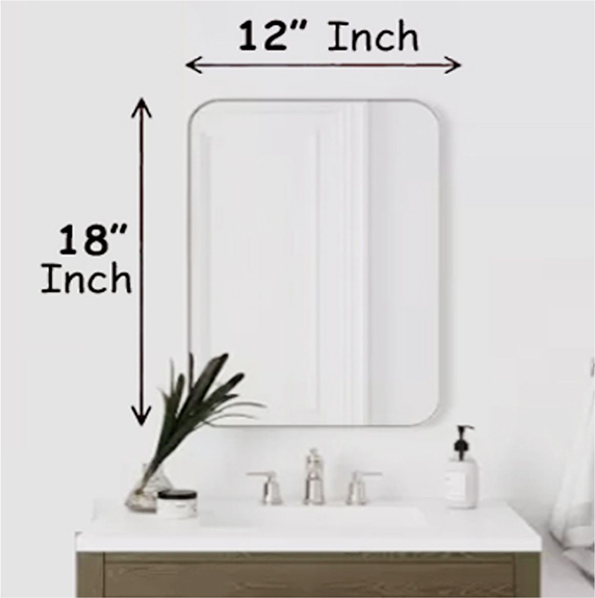 12" x 18" Inch Rectangular Mirror F_D Decorative Mirror