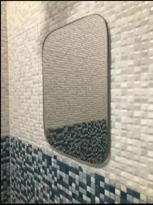 No Drill Need Mirror With Professional TESA Mirror Mount Tape, Top Notch Mirror Bathroom Mirror