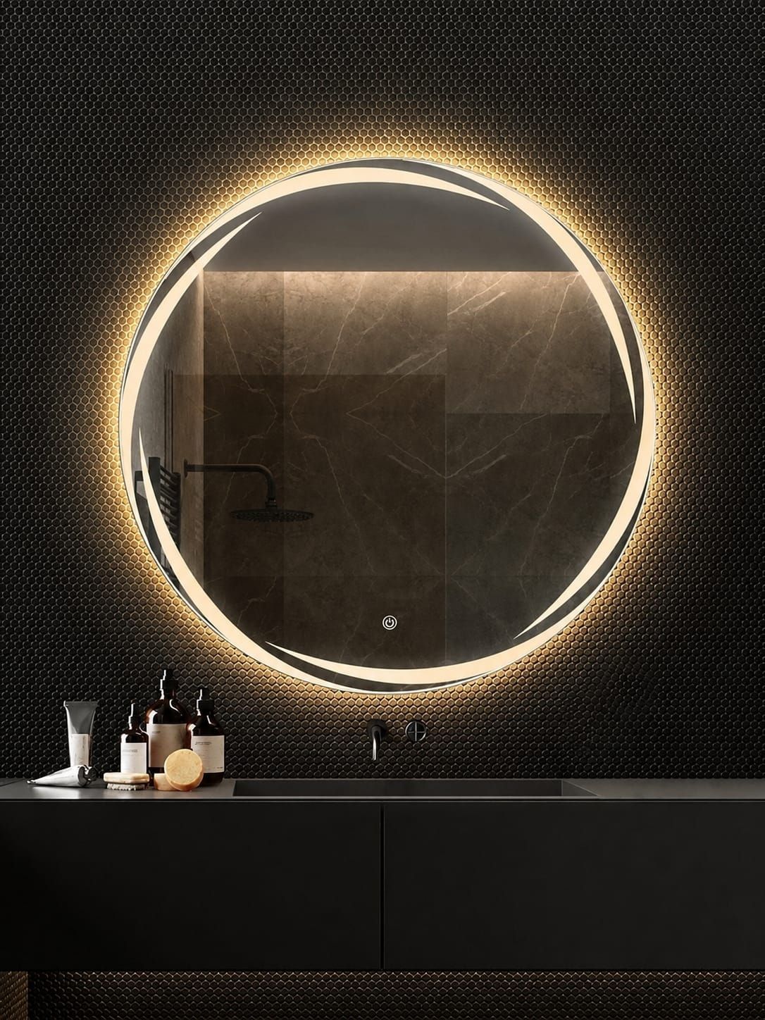 Led wall mirror 20x20 inch "circular shape" Bathroom Mirror-image-23