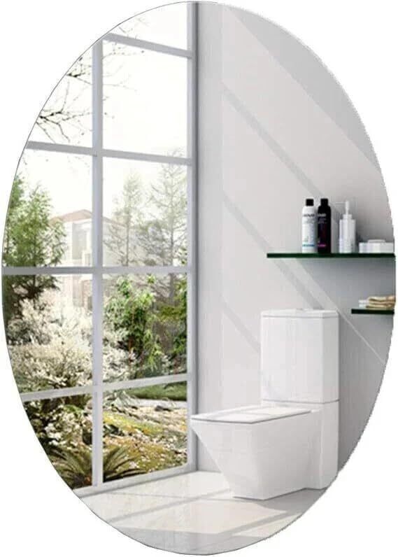 krelix 9 X 15 Inches Frameless Decorative Oval Wall Mount Mirror Bathroom Mirror-picture-36
