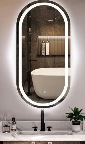 mofaro led capsule 18*24 inch with three color lights and touch sensor Bathroom Mirror-picture-24