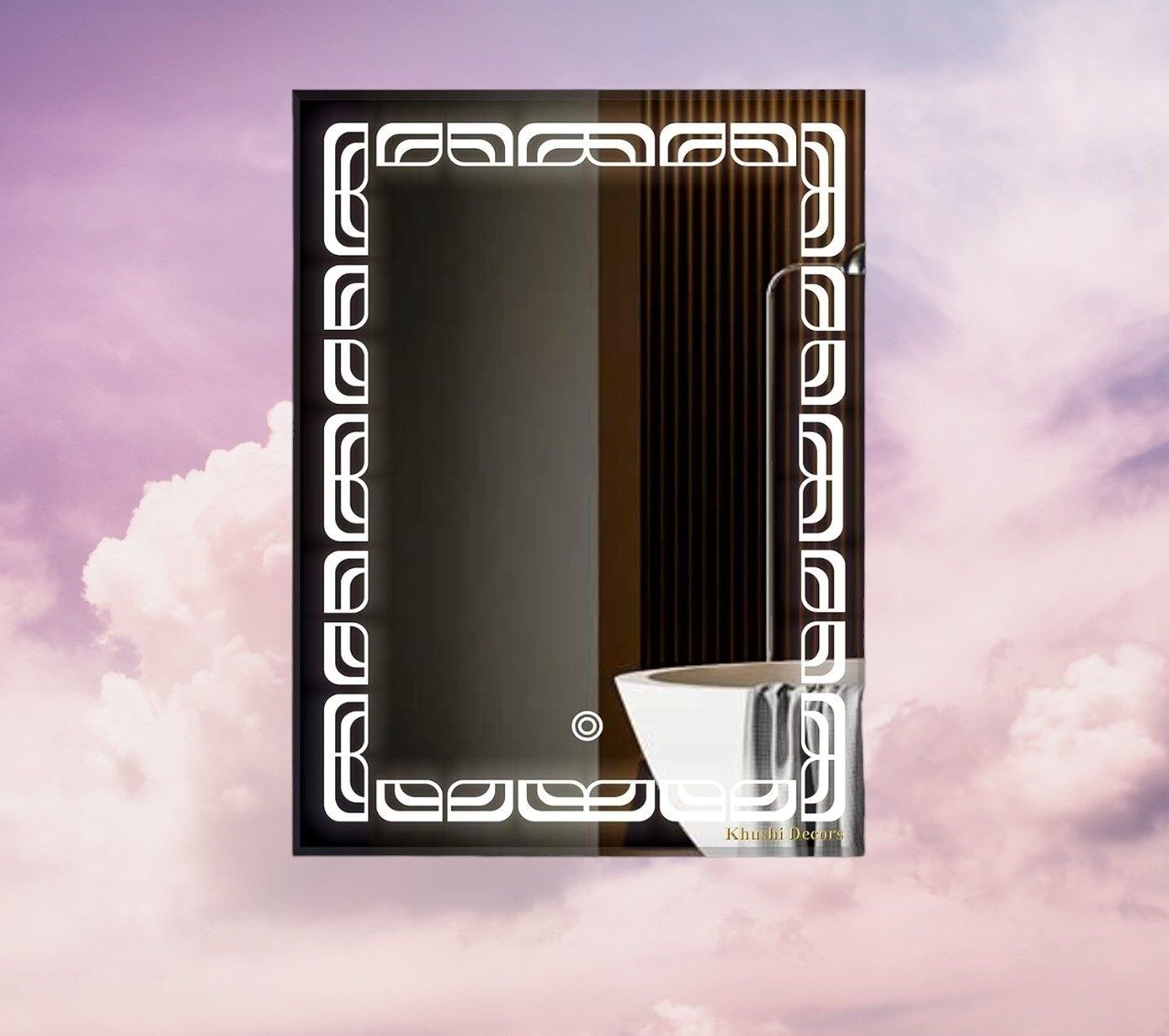 khushi decors 12 x 18-D Design Led Bathroom Mirror-picture-29