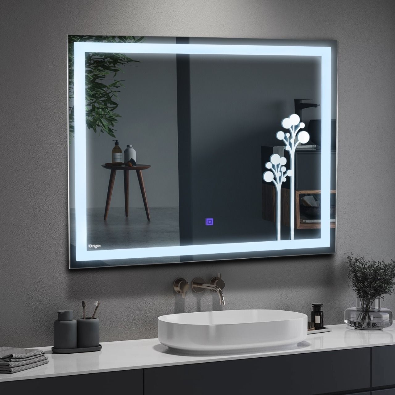 crystalstore Side line Corner flower Bathroom Mirror-picture-15