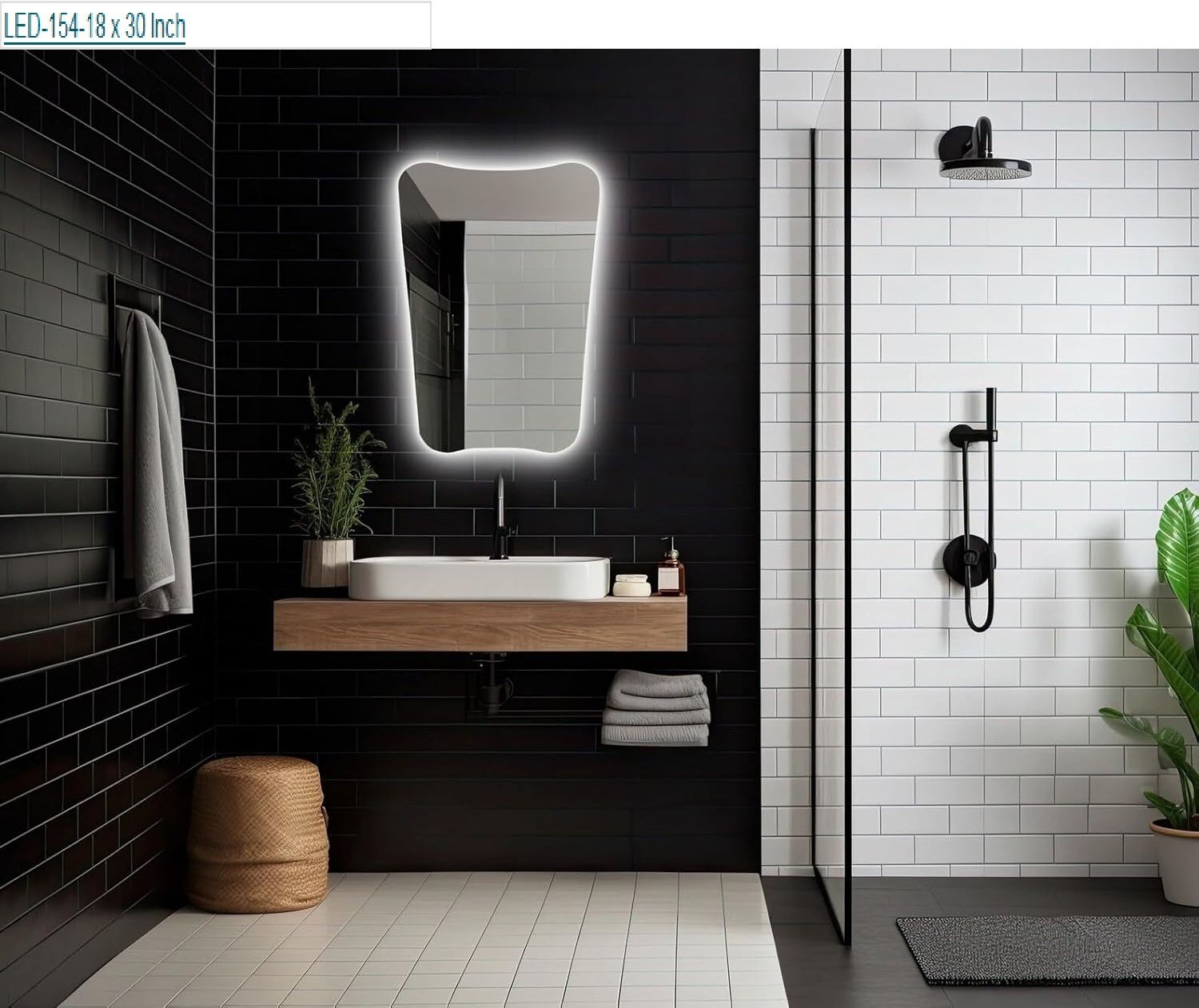 Bathroom LED Mirror with Touch Sensor, 3 Light Effects(18 x 30 Inch) Bathroom Mirror-image-23