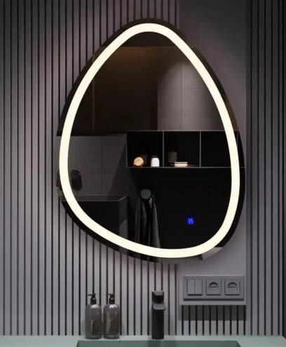 krelix NEW OVAL 24*18 INCH LED MIRROR WITH THREE LIGHTS d5 Bathroom Mirror-picture-38