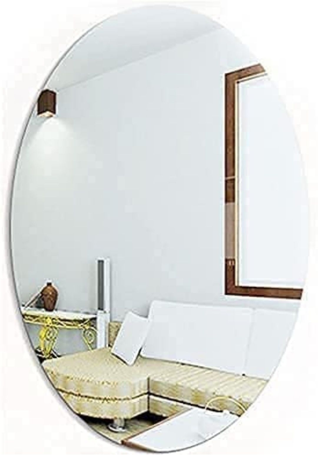 Oval Shape Adhesive Mirror Sticker for Wall on Tiles Bathroom Bathroom Mirror