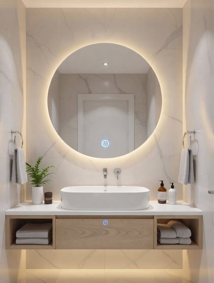 Square LED Mirror, Bathroom Mirror Bathroom Mirror-image-15