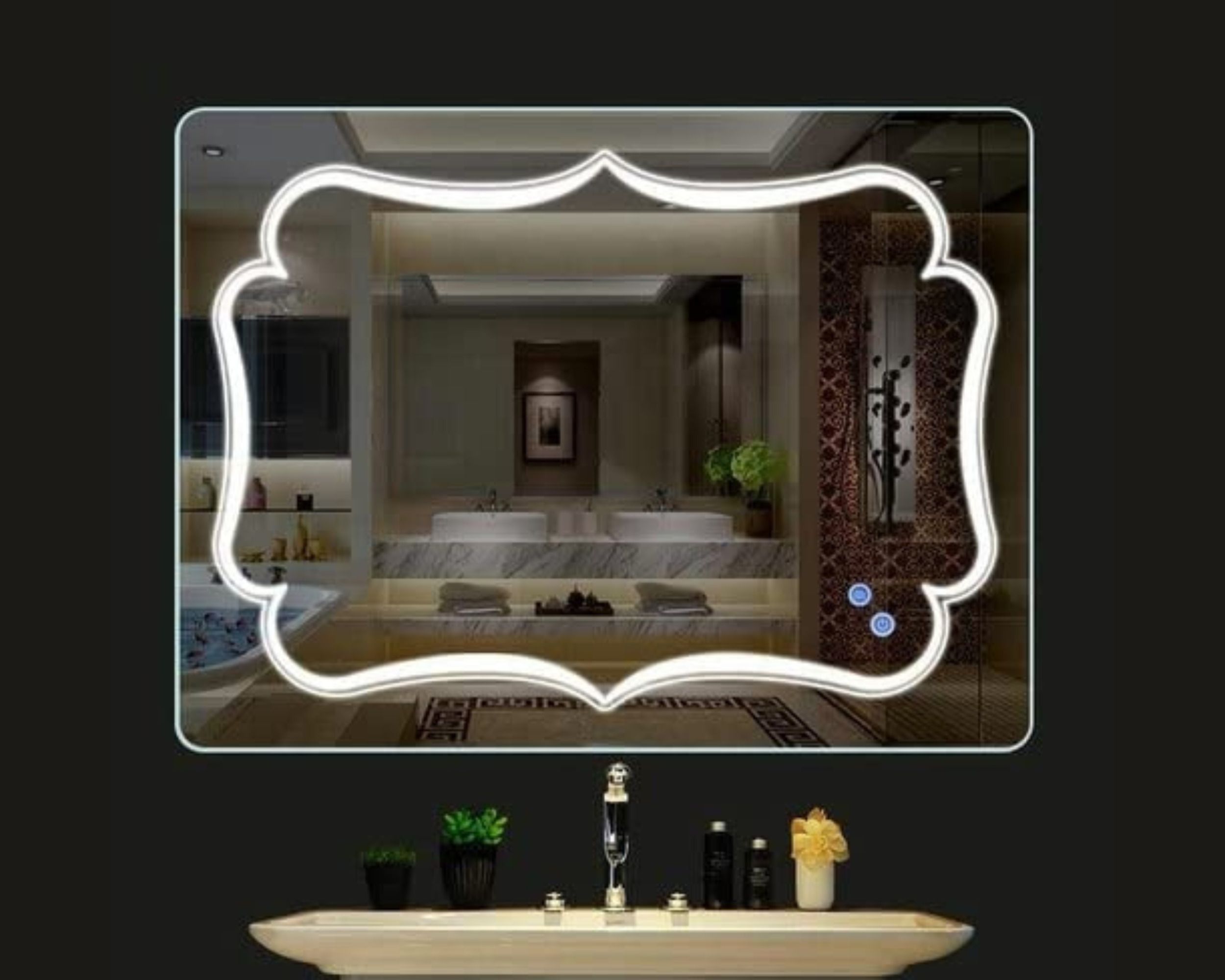 Led Mirror with Light Bathroom Wall Decor Makeup Room 18x24 Inch LT64 Bathroom Mirror-image-23