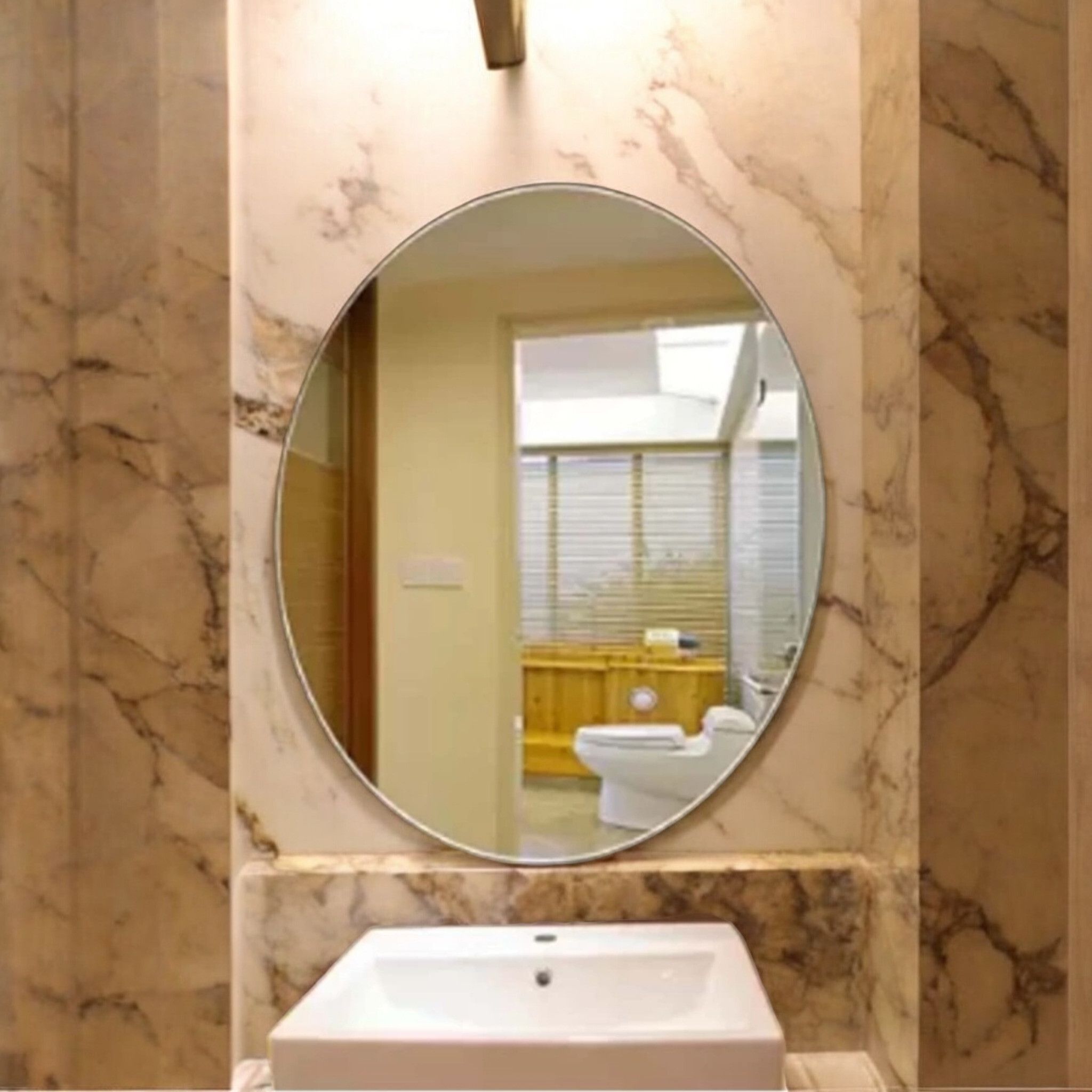 fancy homes 12" x 15" Inch Oval Mirror FHS_013 Bathroom Mirror-picture-42