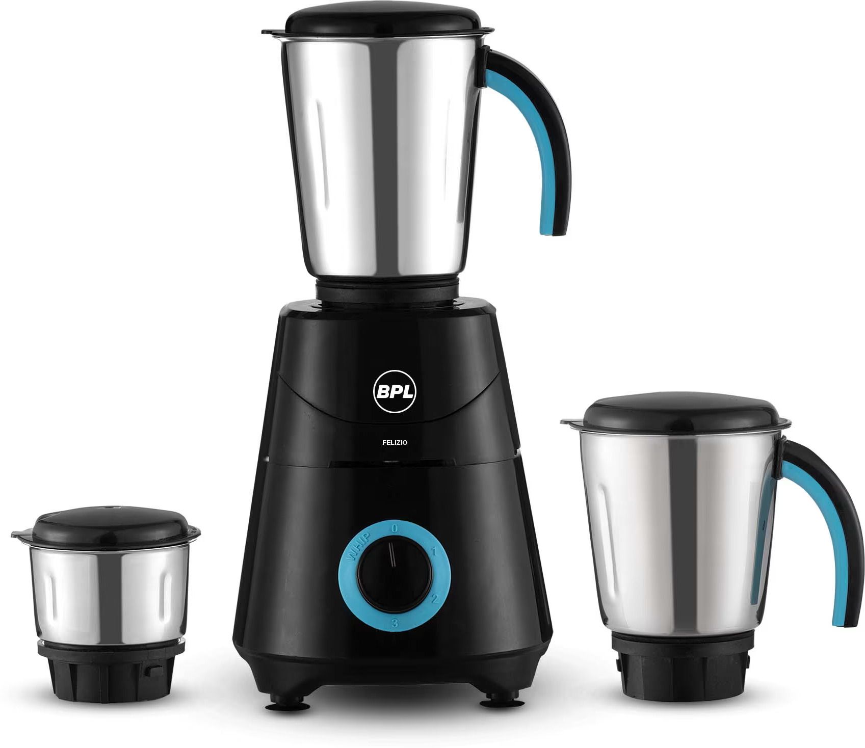 BMG34150 High Quality Stainless Steel 3 Jars , Power Full Motor 500 Watt (Black) Mixer Grinder Coupler-image-10
