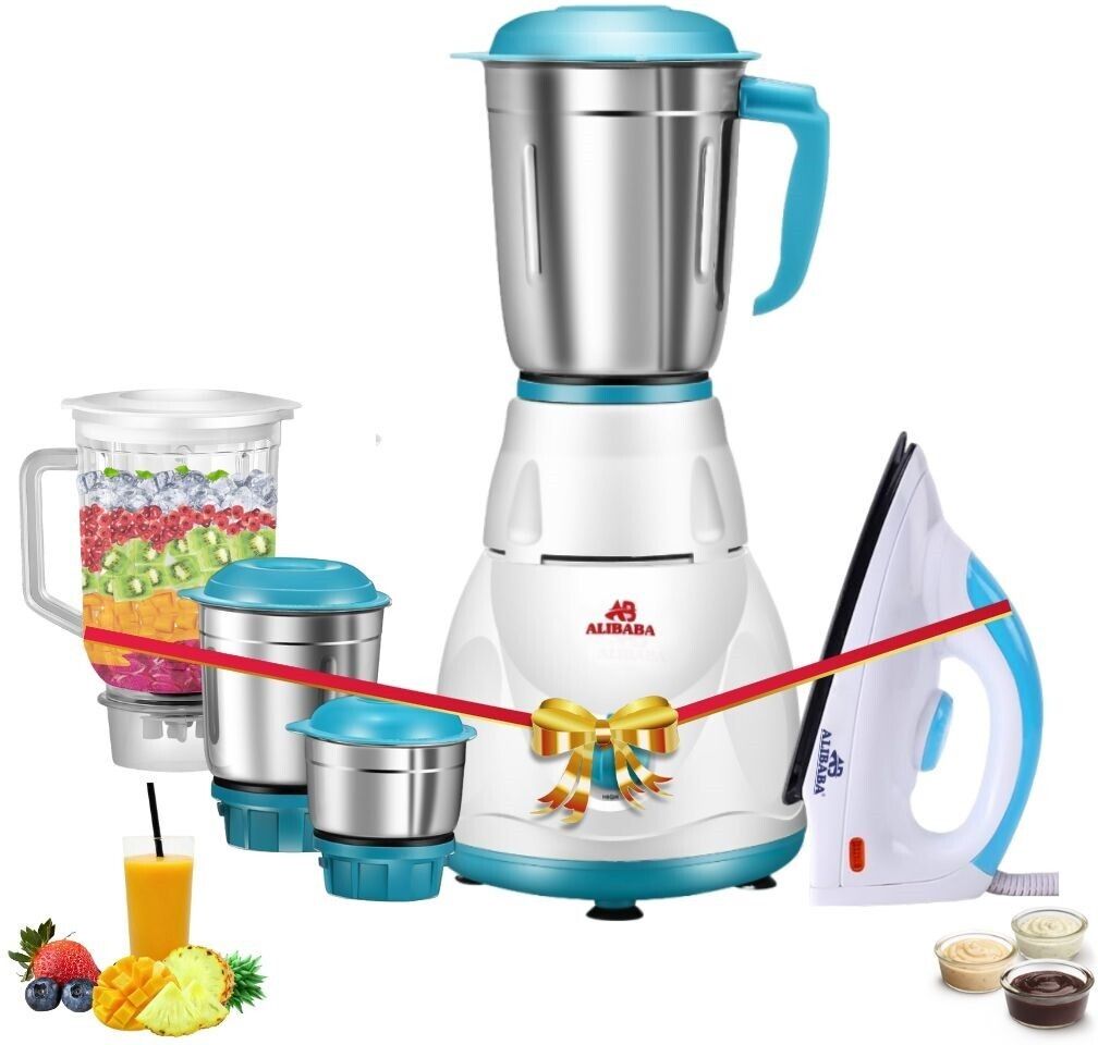 Super Combo 750 W Dry Iron (White, Green) & 750 W Mixer Grinder-image-18
