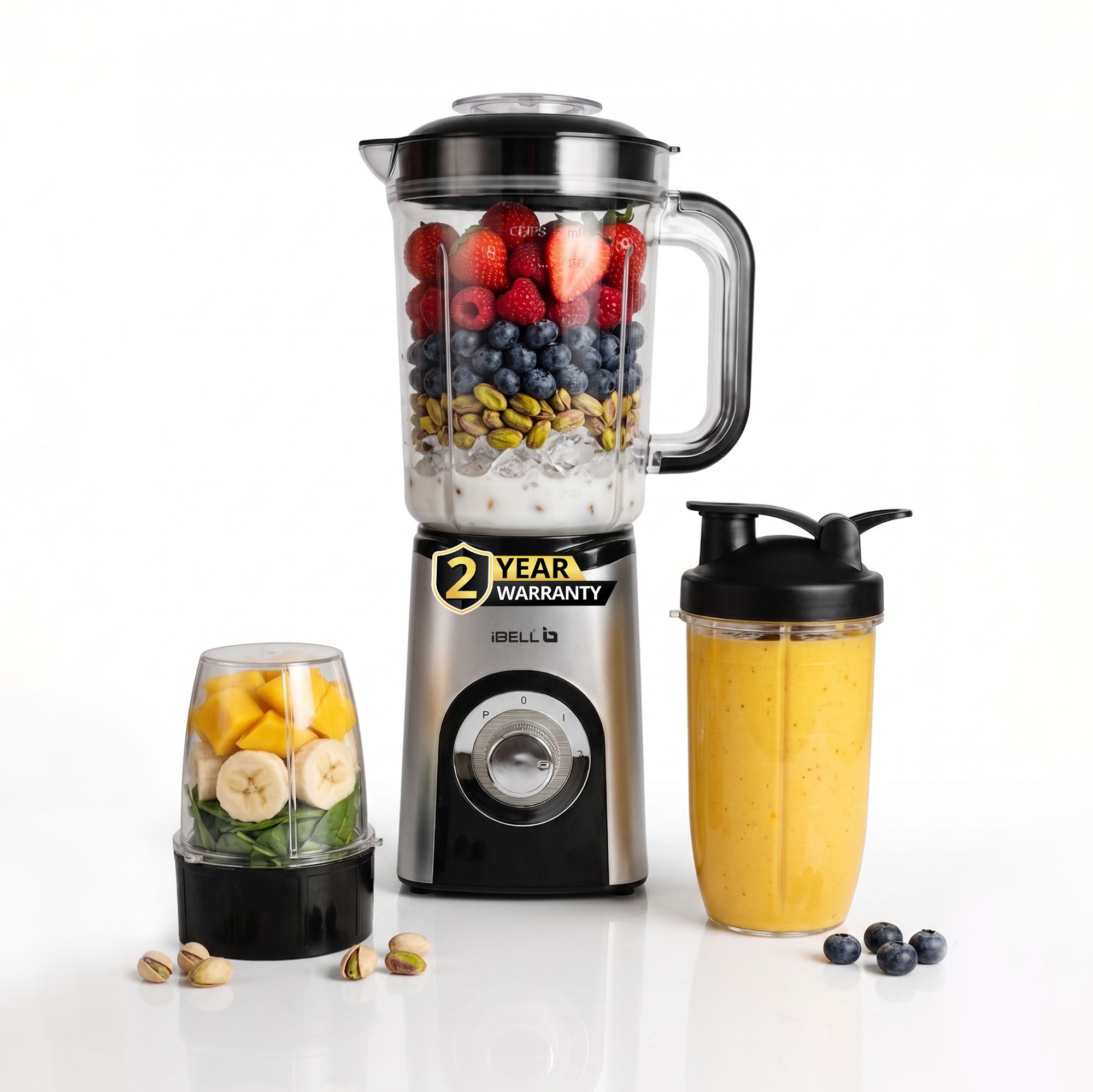 ibell NUTRICORE 3Q Plus 600W Mixer Grinder Juicer, 3 Jars, 2Y Warranty 600 W Juicer Mixer Grinder-picture-5