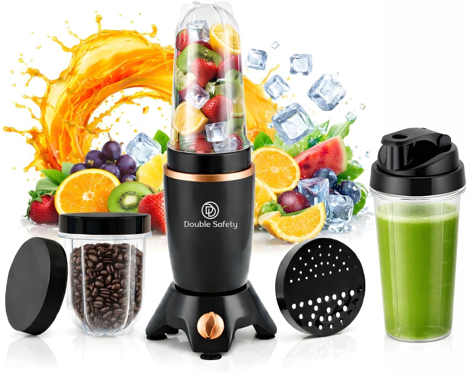Nutri GO Blender 500W for Smoothies, Shakes, Chutney & Dry Grinding 500 W Juicer Mixer Grinder-image-24