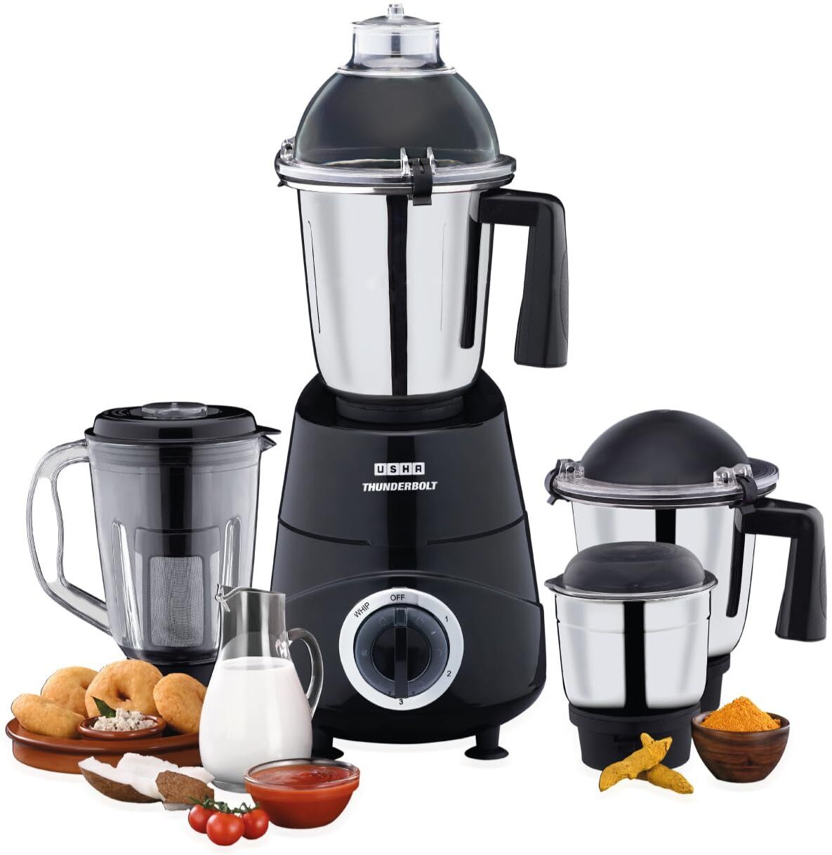 usha 1000 WAtt with4 jar 100% Copper Ball-Bearing Motor 1000 W Mixer Grinder-picture-19