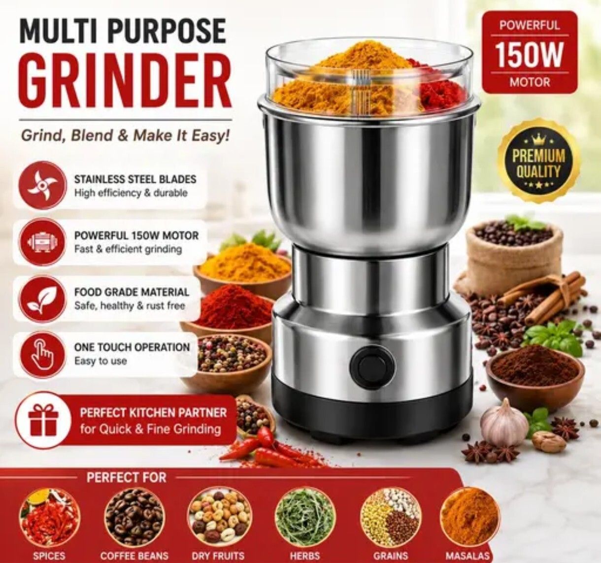 vami 12 150 W Mixer Grinder-picture-2