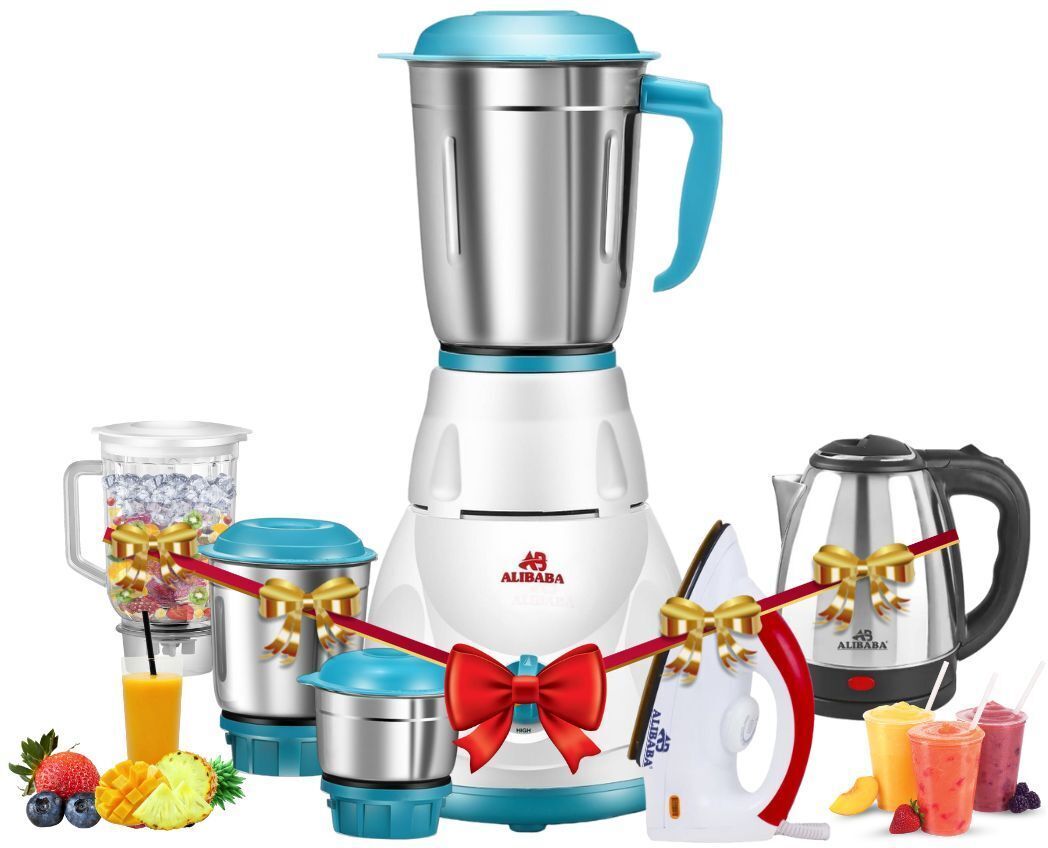 Pearl Electric Kettle (2L, Silver) & 550 W Mixer Grinder-image-13