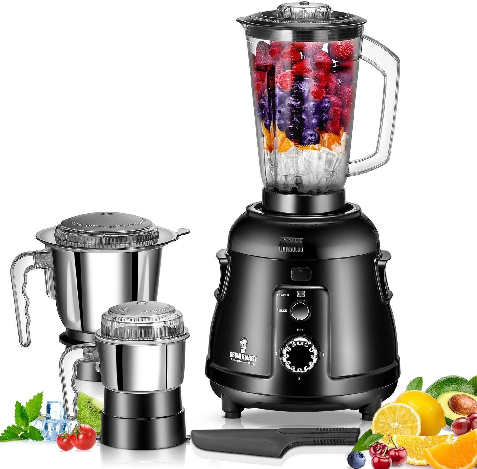 Rhyno 1200W Powerful Heavy Duty Motor 1200 W Juicer Mixer Grinder-image-34