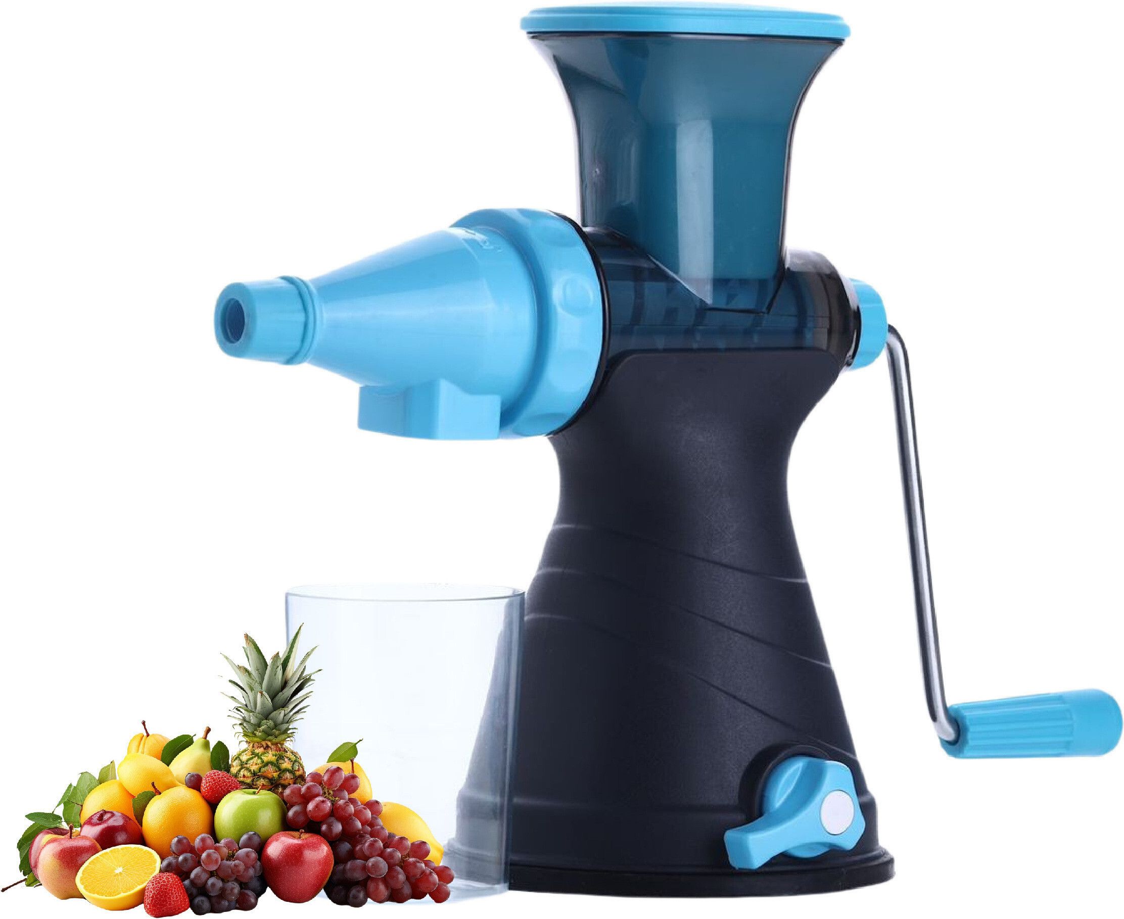 hexar Plastic Fruits and Vegetables with Steel Handle and vaccum locking system 25 W Juicer-picture-3