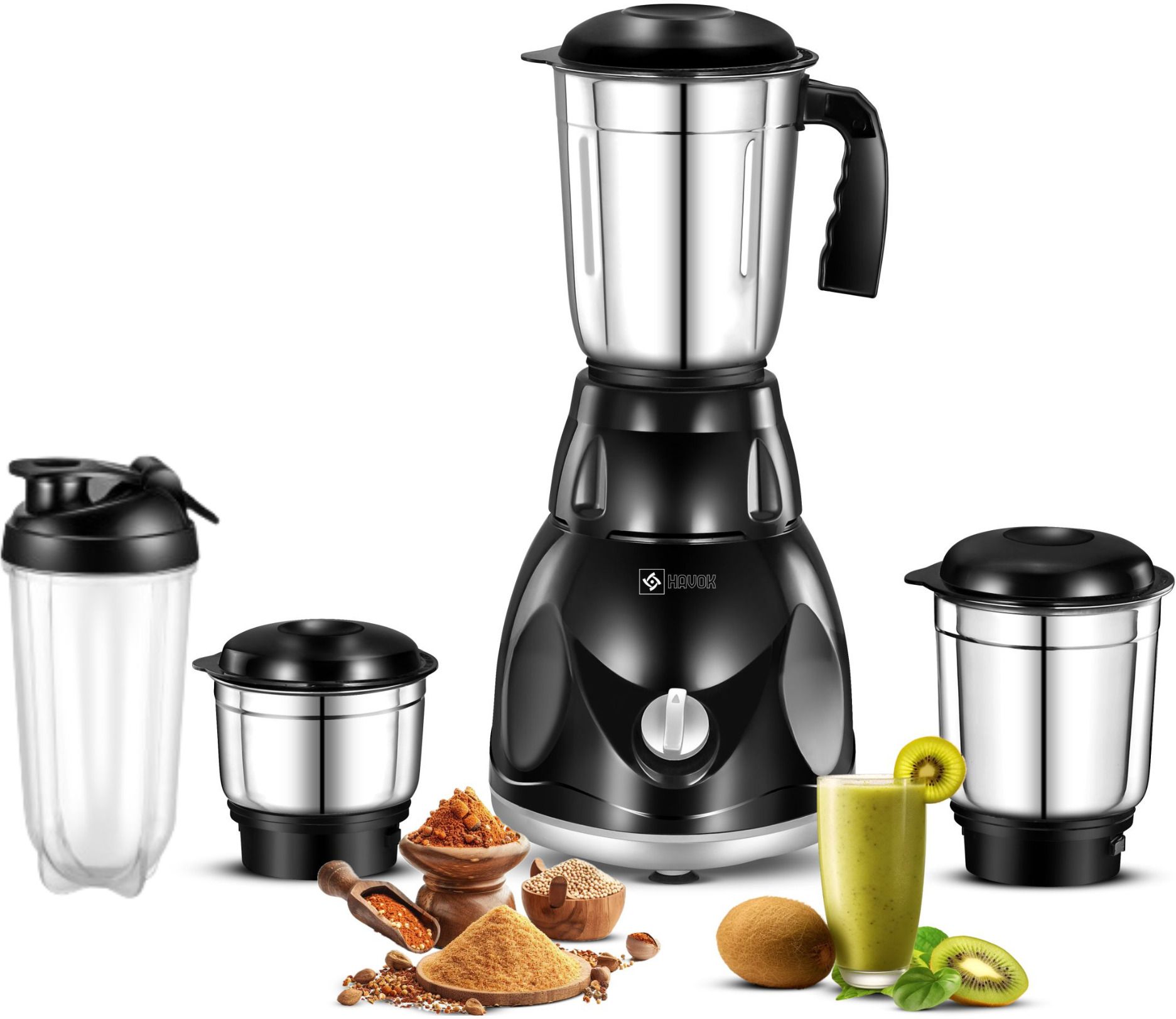 Black_Mixer_4Jar_Sipper_lid 750 W Juicer Mixer Grinder-image-0