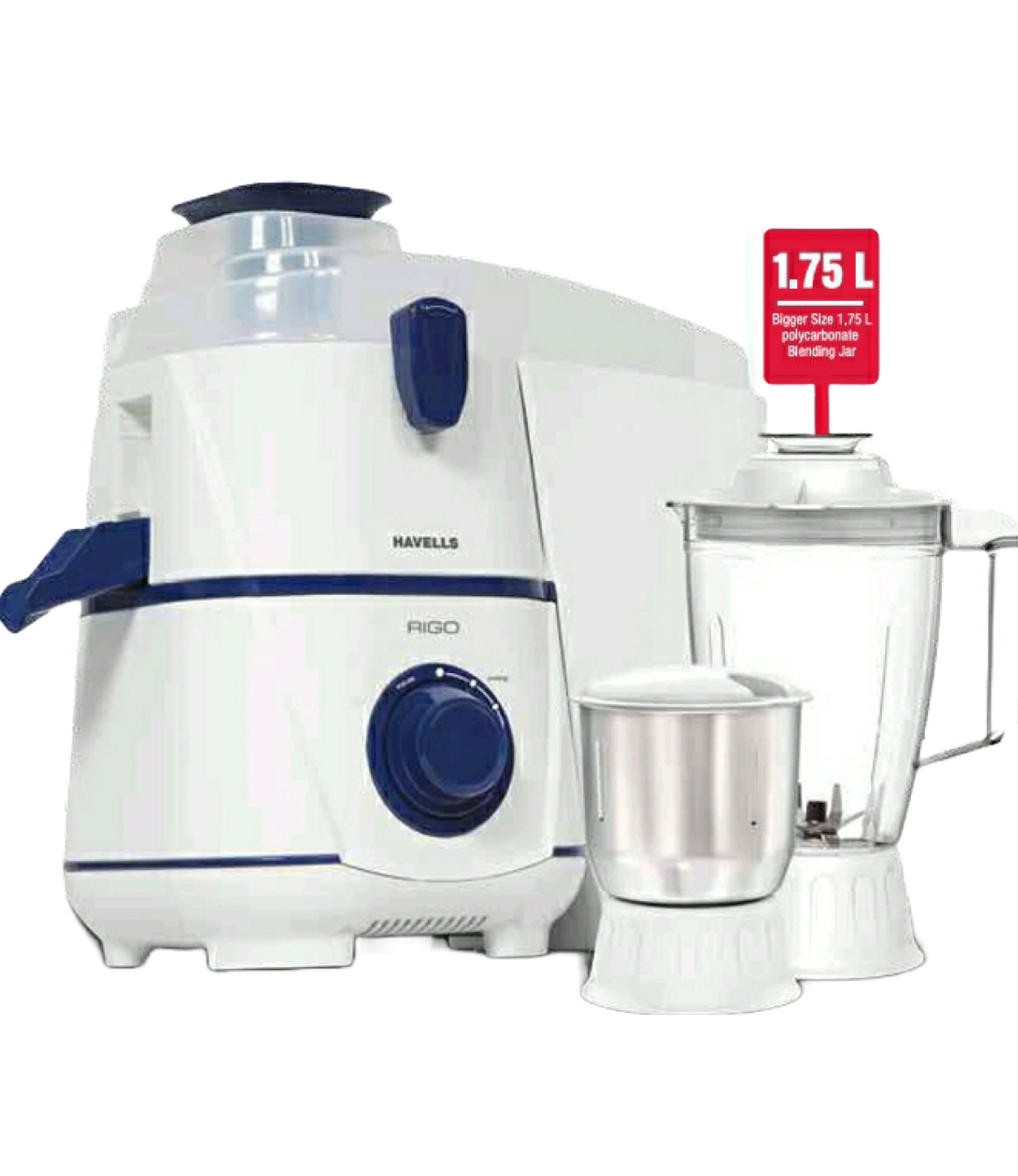 havells RIGO POLYCARONATE 1.75 L BIGGER SIZE JAR , POWERFUL HEAVY-DUTY MOTER 500 W Juicer Mixer Grinder-picture-12