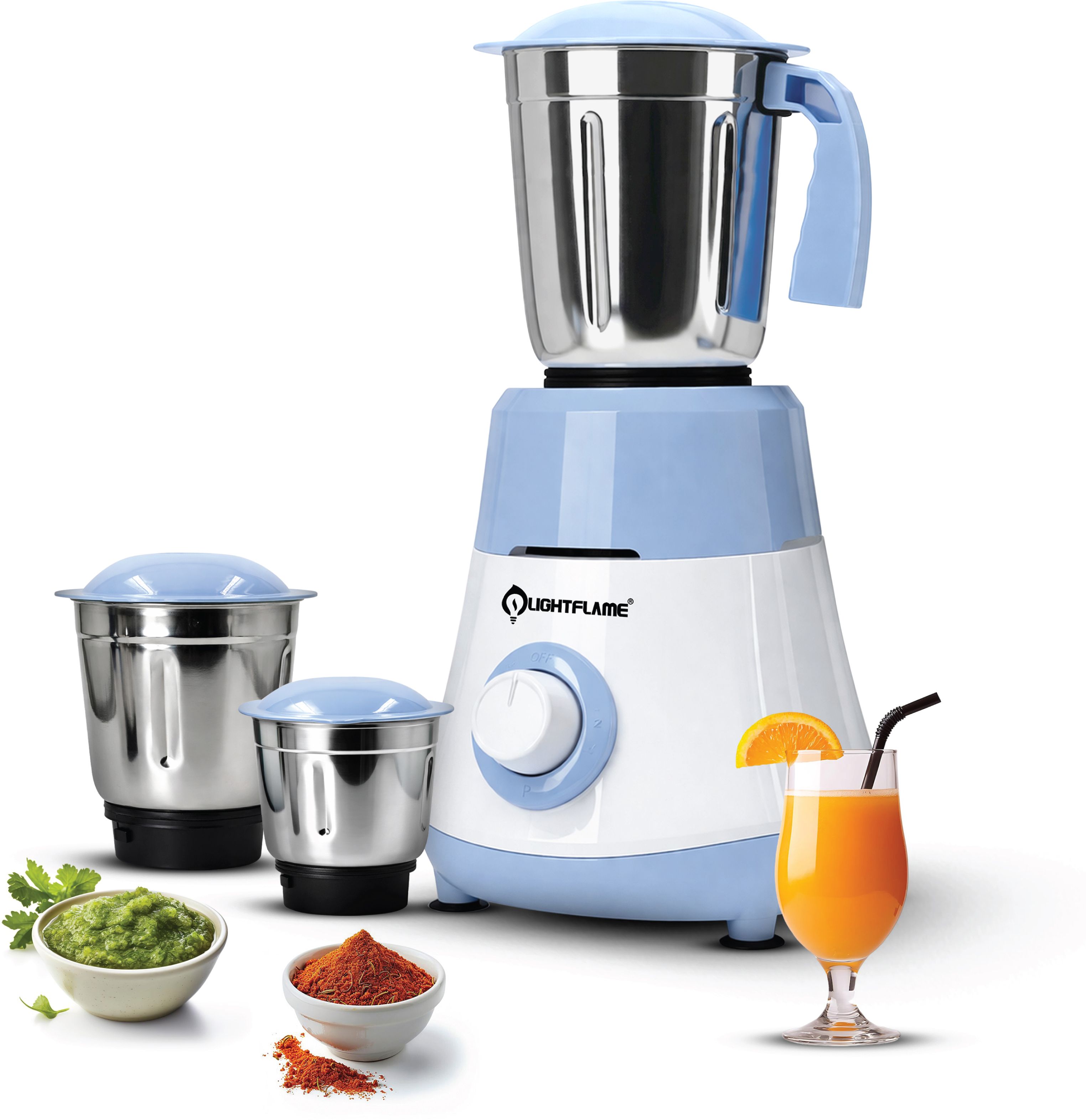 Power Max 3 Jars for Masala, Chutney & Grinding 500 W Mixer Grinder-image-2