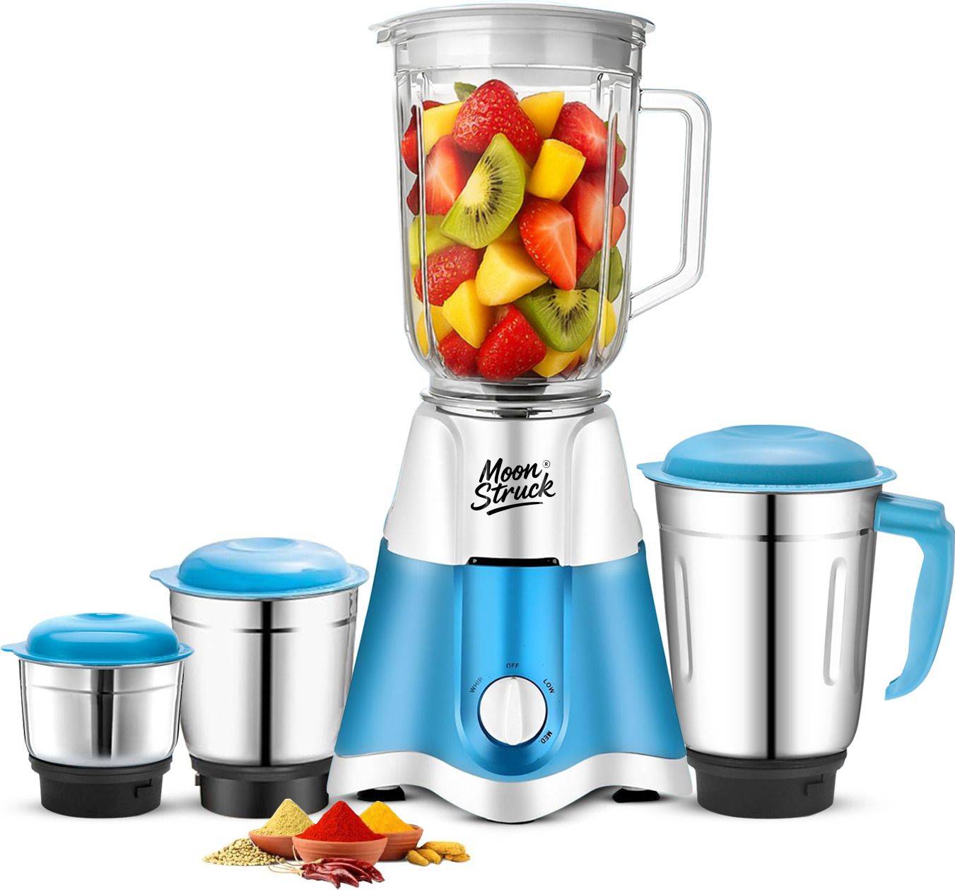 mixi blue - 4 jar 750 W Juicer Mixer Grinder-image-16