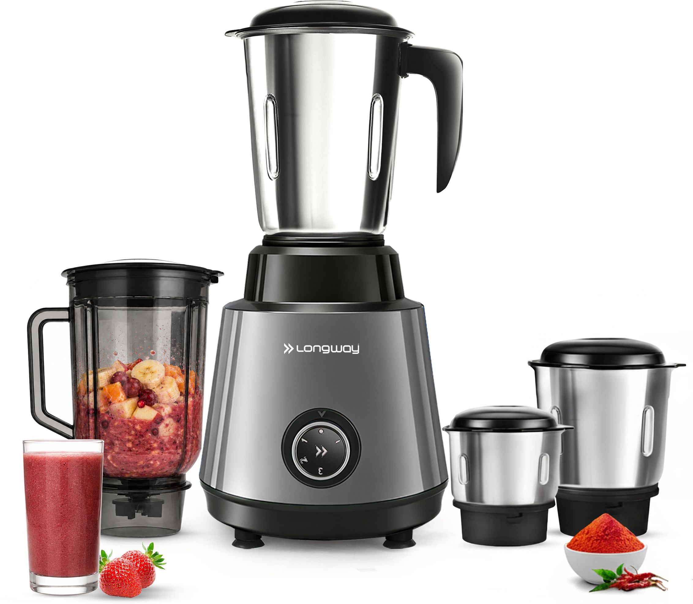 longway Powerful Motor for Grinding, Mixing, Juicing Up to 750 W Juicer Mixer Grinder-picture-28