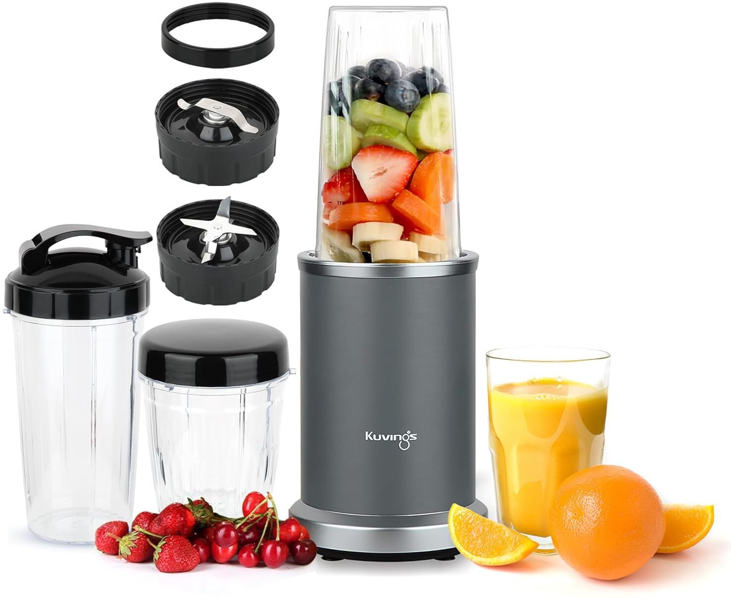 kuvings 2025 New Launch Nutri Blender PRO 2.0 Gunmetal Grey, Upgraded 2 Blades, Powerful 1000 W Mixer Blender-picture-11