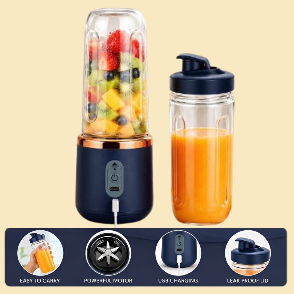 khatushyam Portable USB Rechargeable Juicer Blender Mini Smoothie Maker Bottle 105 W Juicer Mixer Grinder-picture-2