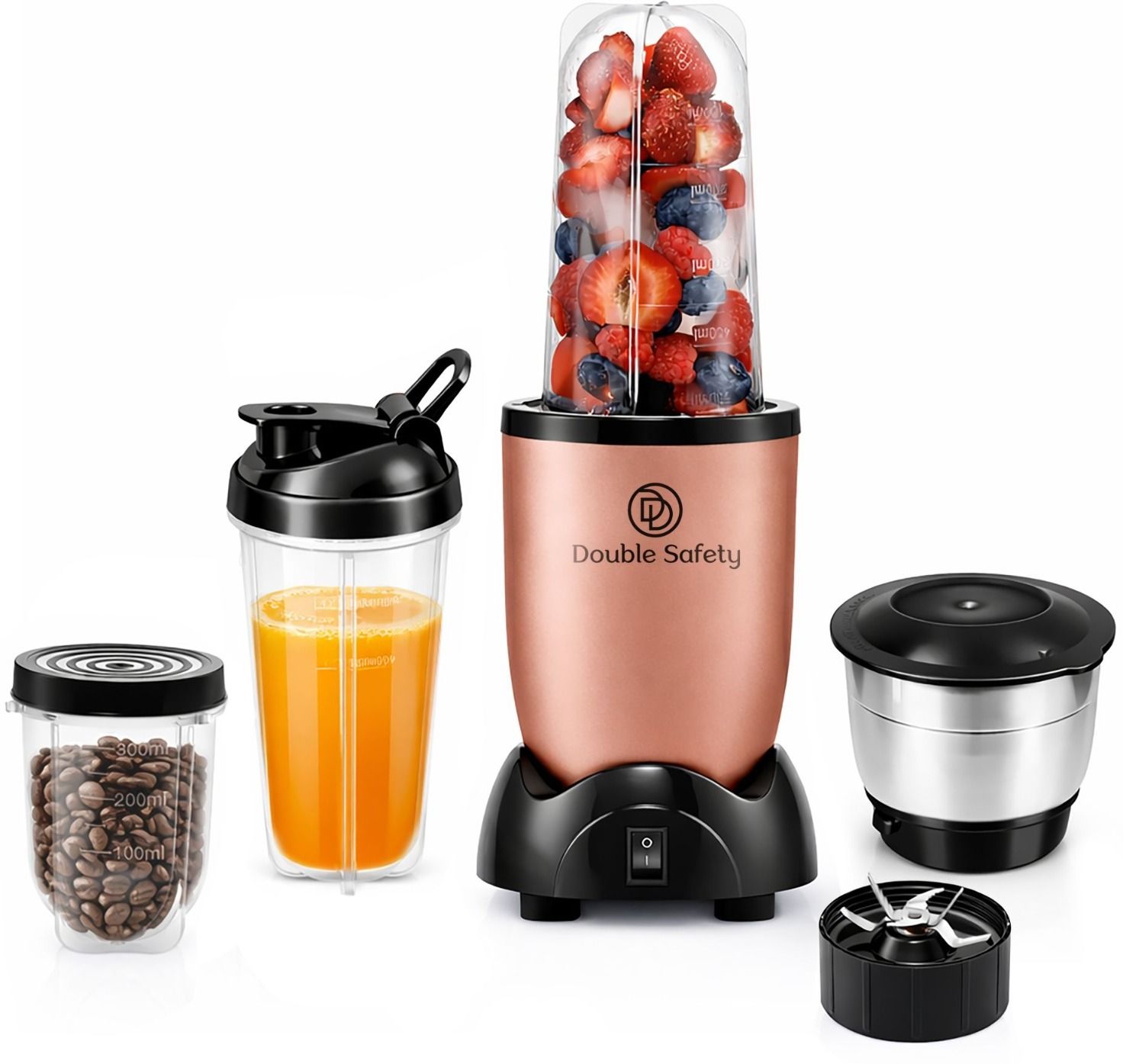 Blender for Smoothies, Shakes, Chutney & Dry Grinding Copper Colour 500 W Juicer Mixer Grinder-image-25