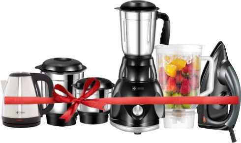 750 Watt Mixer Grinder With 1100 W Dry Iron & Kettle | 4 Jars | Black 750 W Juicer Mixer Grinder-image-26