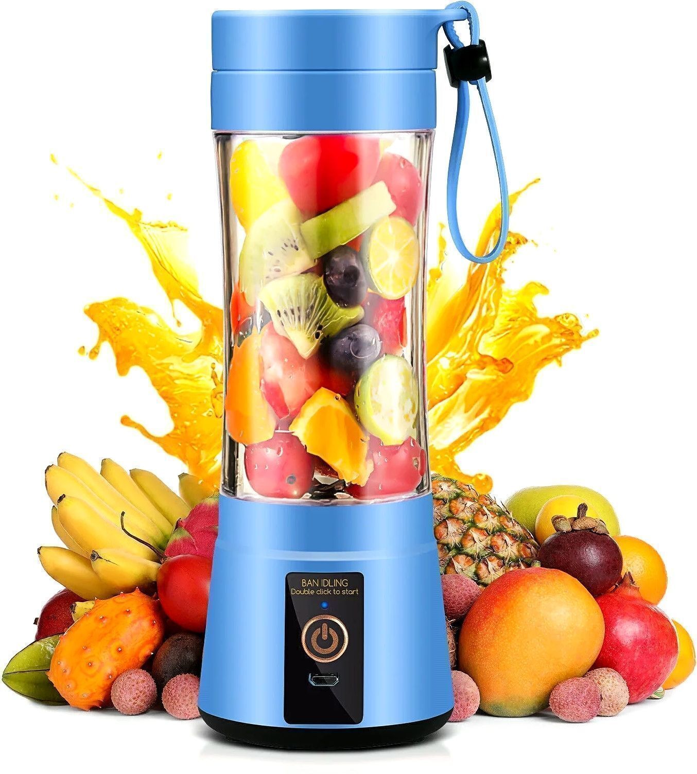 radhe Electric Fruit Juicer Maker USB Rechargeable Mini Juicer Mixer GrinderLG467 350 W Juicer Mixer Grinder-picture-11