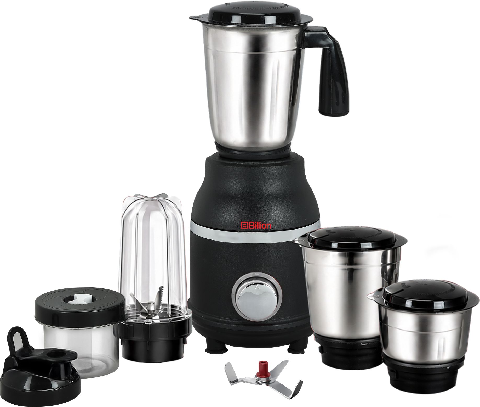 billion 3 Jars + Storage Box + Nutri & Sipper Jars with Coarse mode 500 W Juicer Mixer Grinder-picture-0